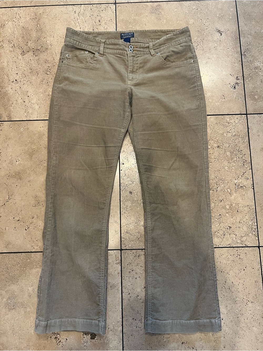 Vintage Y2K Corduroy Wide-Leg Ralph Lauren Olive Jeans L/XL 14x32 98% Cotton